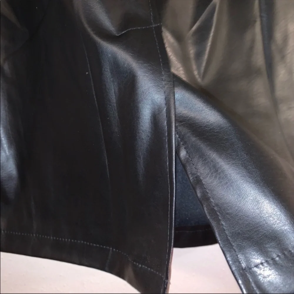 Xhilaration Faux Leather Look Size 11 Knee Length Polyurethane Skirt